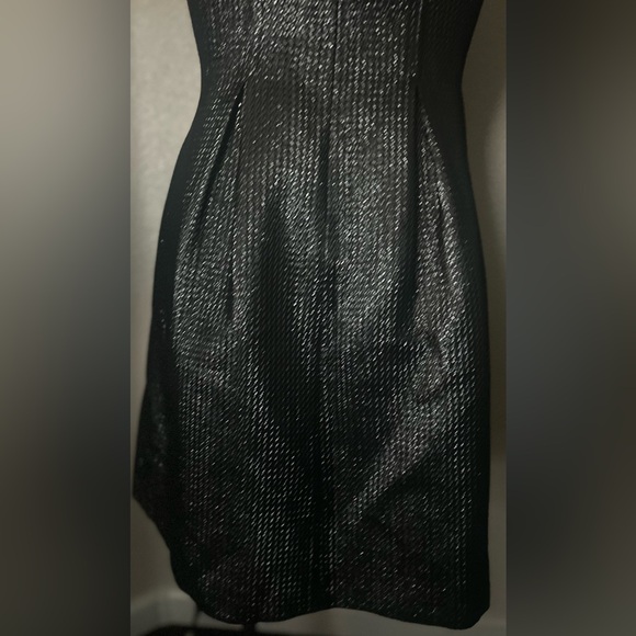 Elegant Silver and Black Sleeveless Dress - Picture 9 of 10